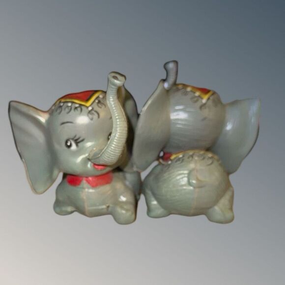 Rare Set of 2 Vintage Wilton Chicago “Circus Elephant" Hand-Painted Cake Toppers - Picture 1 of 9